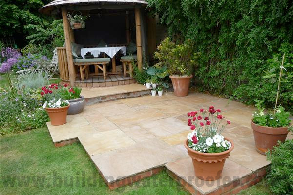 garden patio cleaned and sealed
