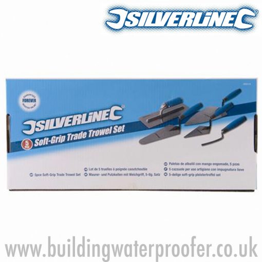 Silverline Soft-Grip Trade Trowel Set 5pce