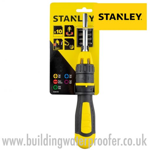 STANLEY Multibit Ratchet Screwdriver + 10 Bits