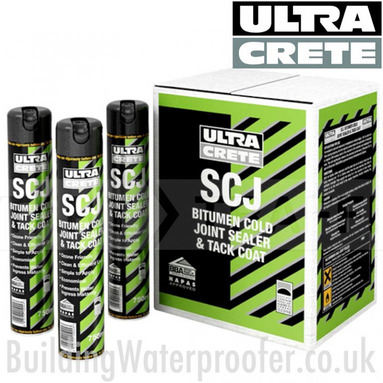 Ultracrete SCJ Bitumen Cold Joint Sealer Box of 12 Building Waterproofer UK