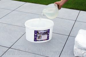 how to use porcelain grout on paving