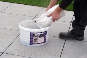 how to use porcelain grout on paving