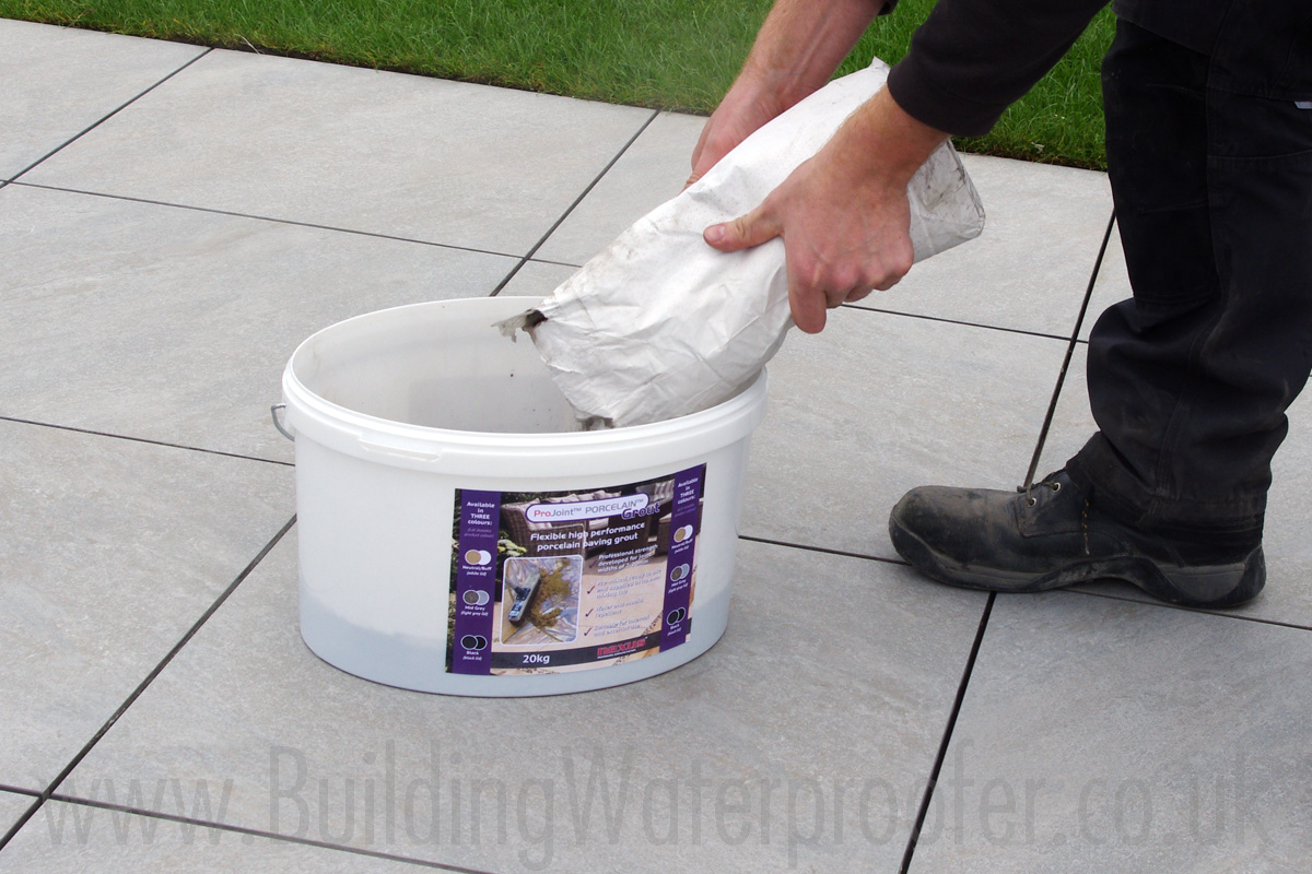 How to use Porcelain Grout for your paving Building Waterproofer UK