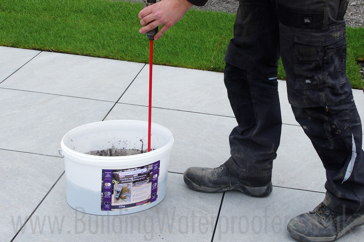 How to use Porcelain Grout for your paving Building Waterproofer UK
