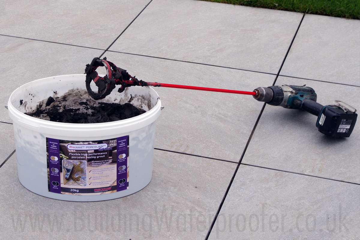 How to use Porcelain Grout for your paving Building Waterproofer UK